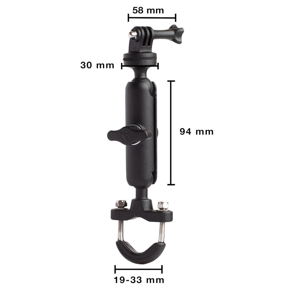 Motowolf Action Camera Holder for Motorcycle Handlebar and Mirror Mount MDL 3519